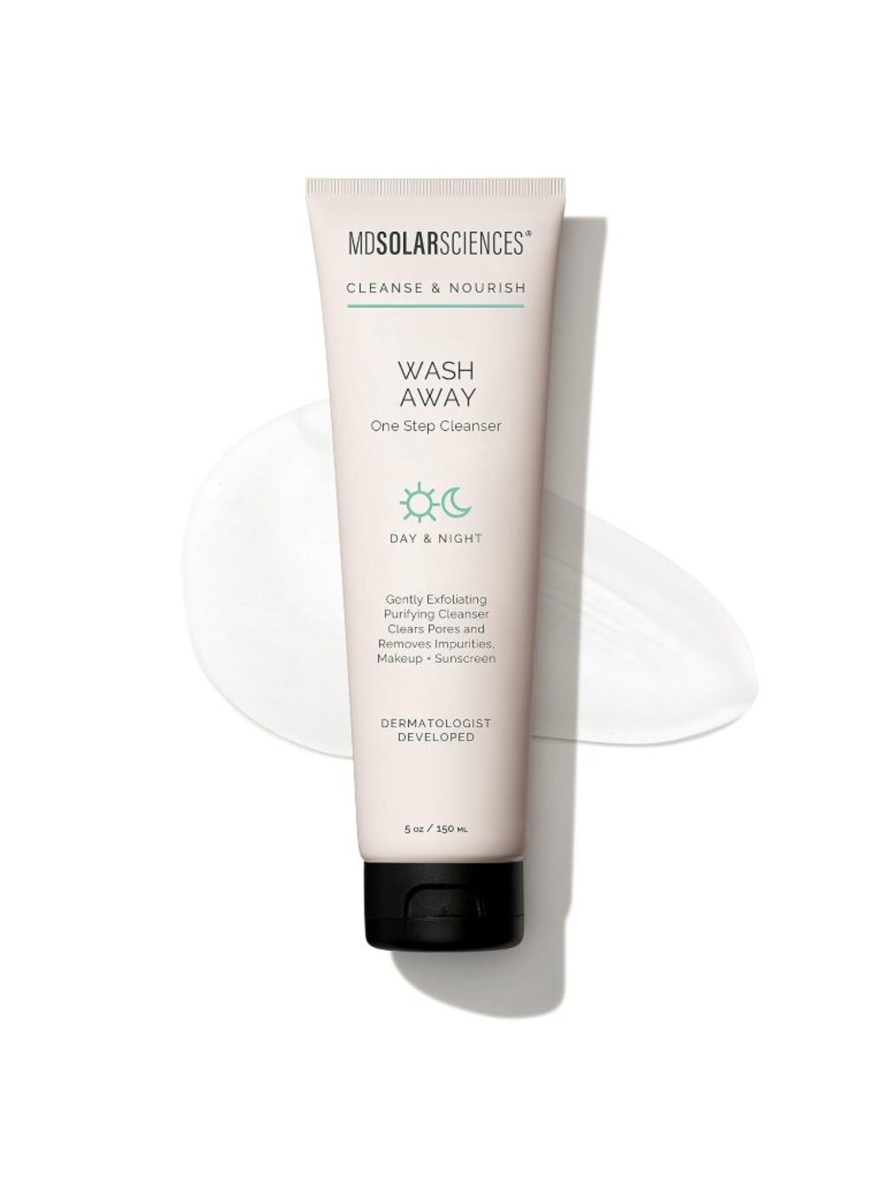 MDSolarSciences Wash Away One Step Cleanser, Gentle Foaming Oil Cleanser 5 oz